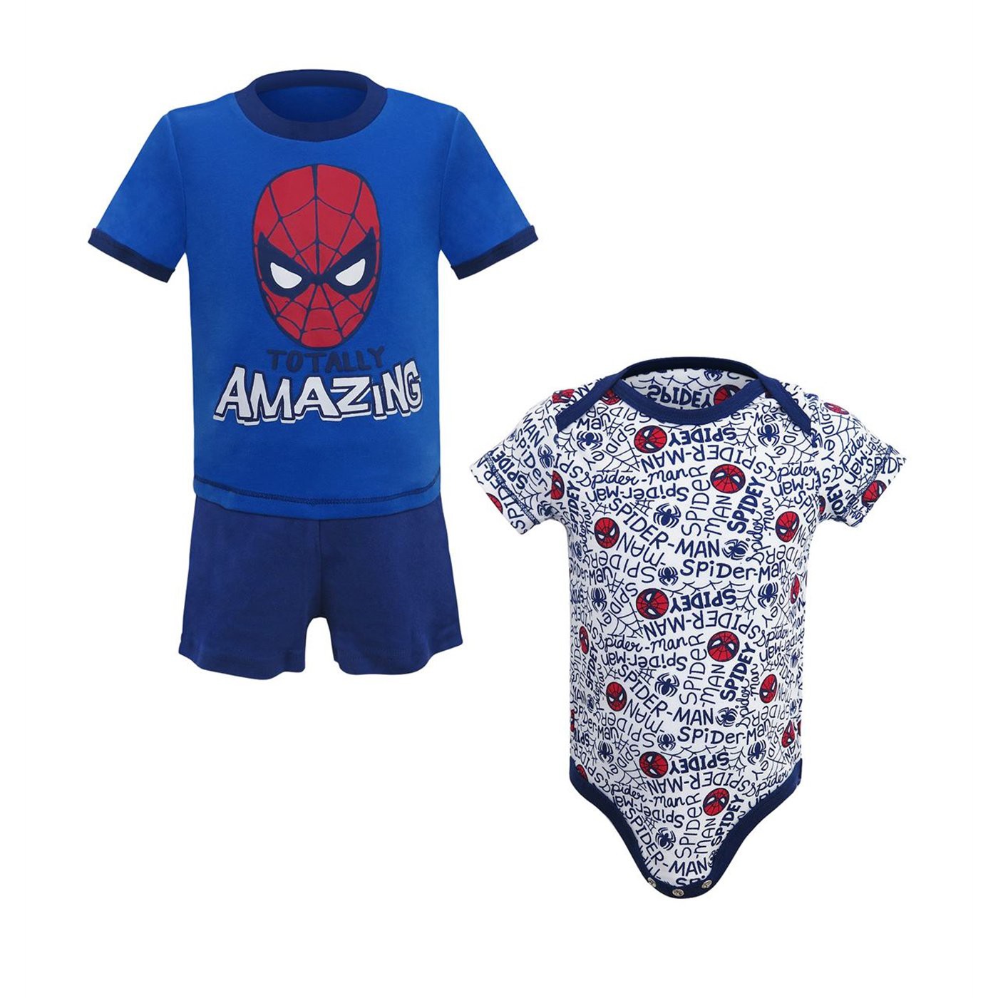 Spider-Man Totally Amazing Newborn 3-Piece Set, Blue