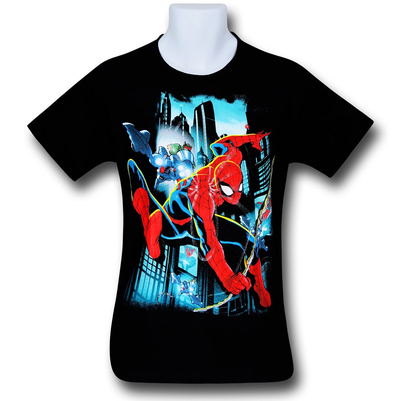 Spiderman Sled Lights Kids T-Shirt, Black