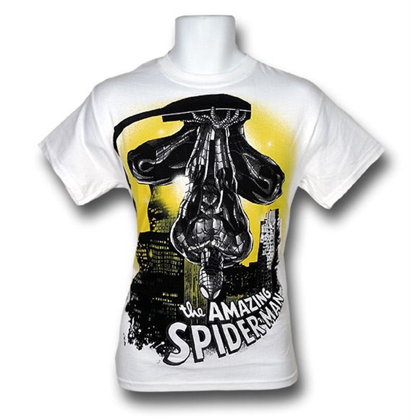 Spiderman Street Lamp Perspective T-Shirt, White