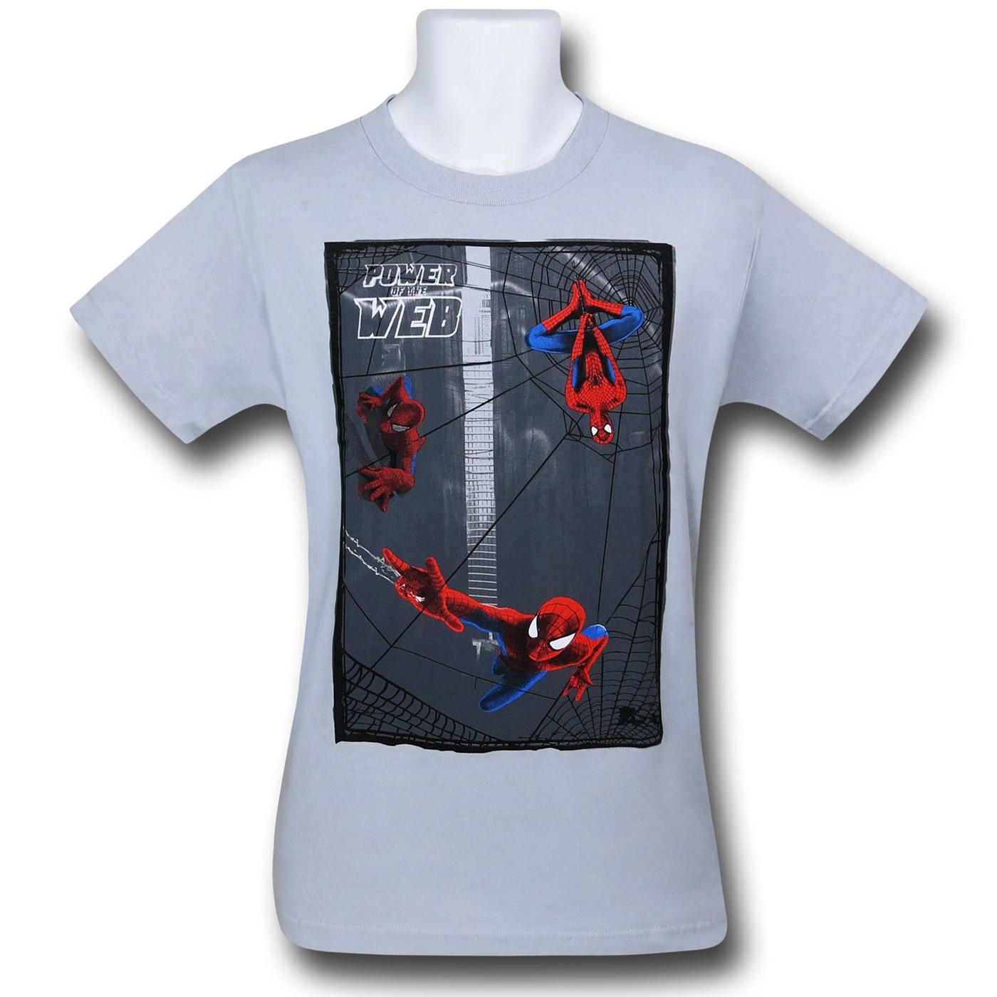 Spiderman Webbed Spiders Kids T-Shirt, Grey