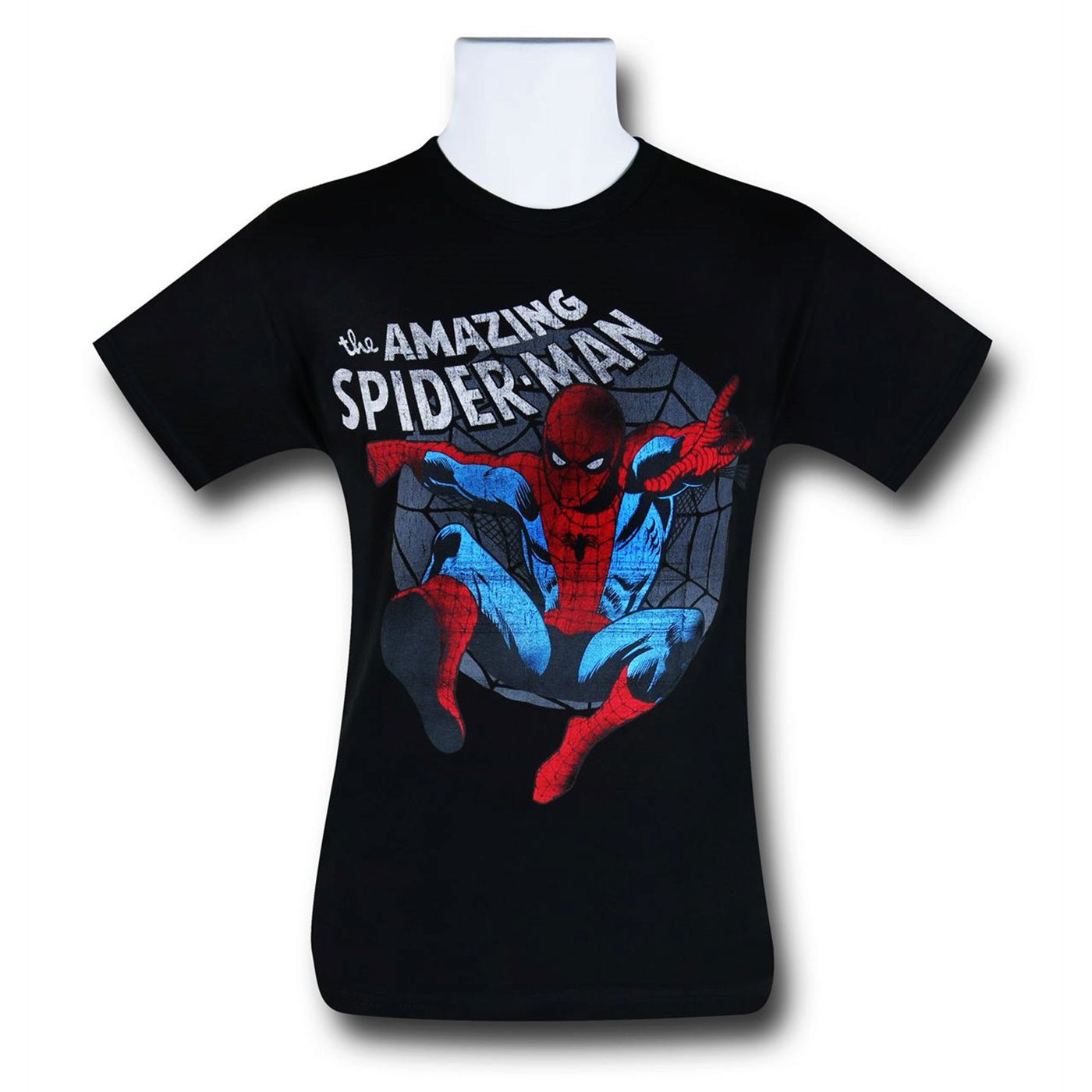 Spiderman Amazing Distressed T-Shirt, Black