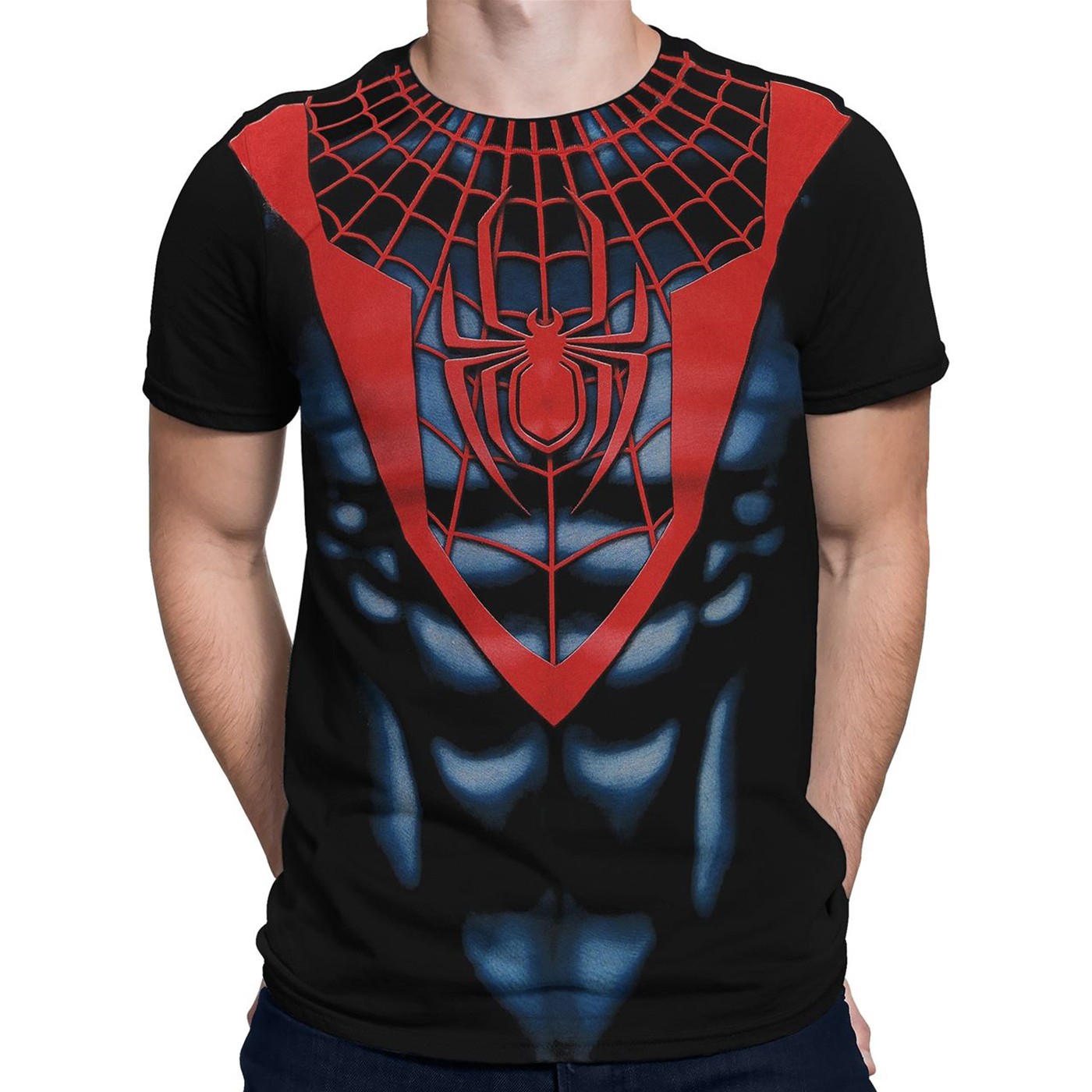 Ultimate Spider-Man Black Red Costume T-Shirt, Black