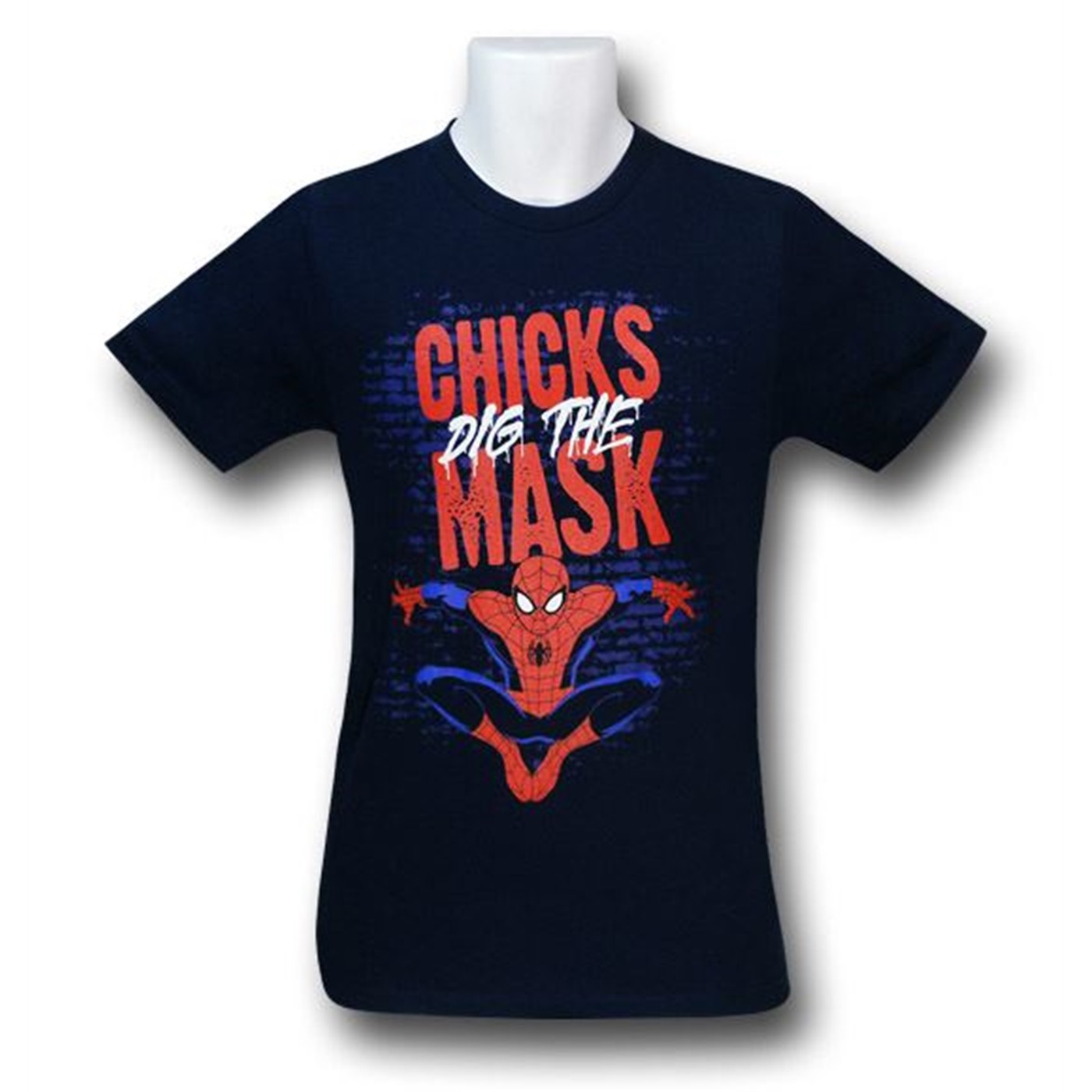 Spiderman Dig The Mask 30 Single T-Shirt, Blue