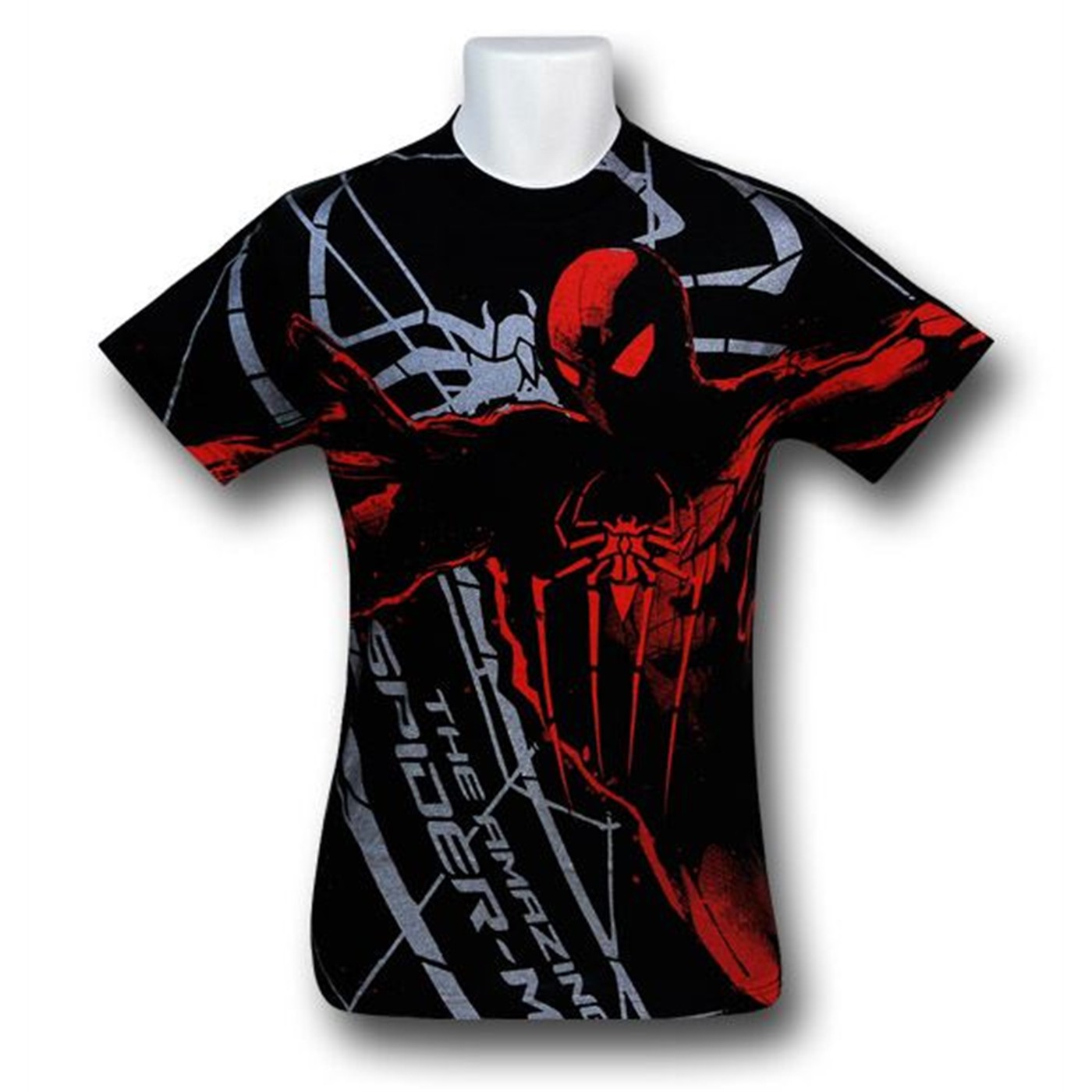 Amazing Spider-Man Movie Flying Webs T-Shirt, Black