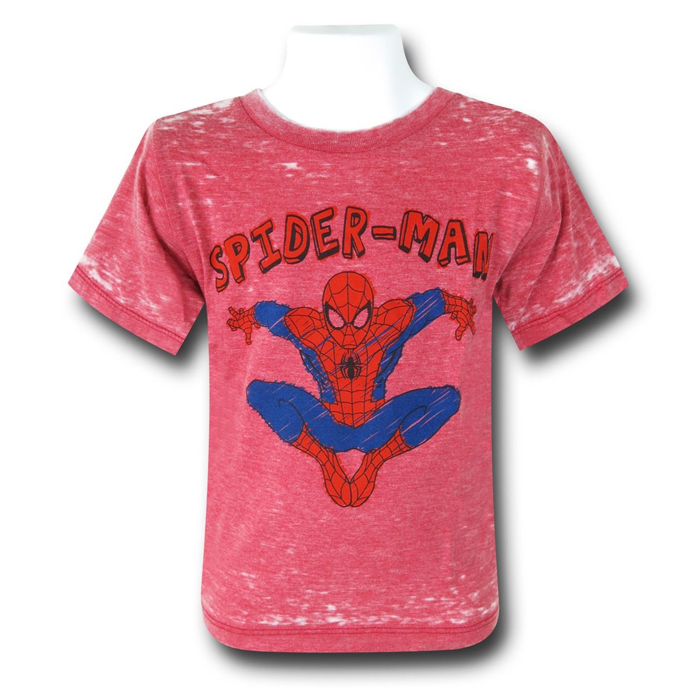 Spiderman Jump Kids Burnout T-Shirt, Red