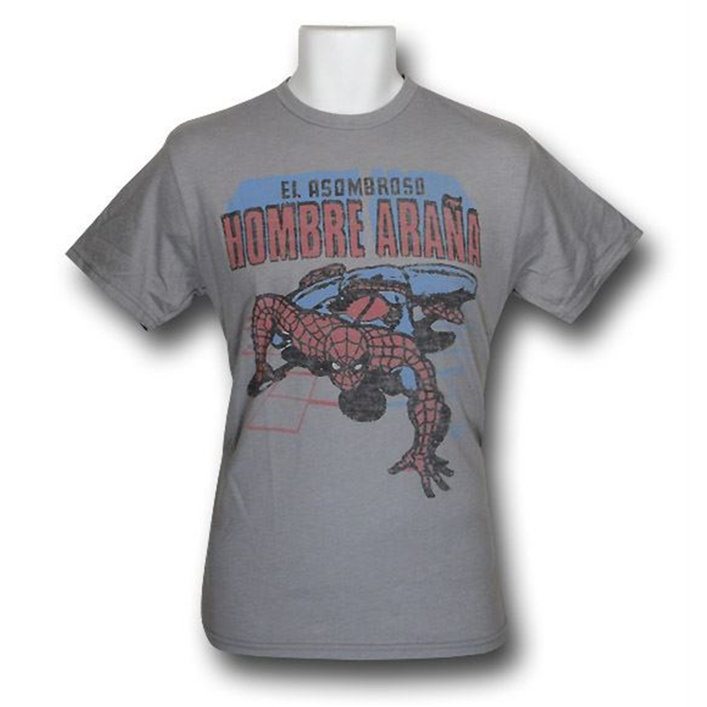 Spiderman Hombre Arana Junk Food T-Shirt, Grey