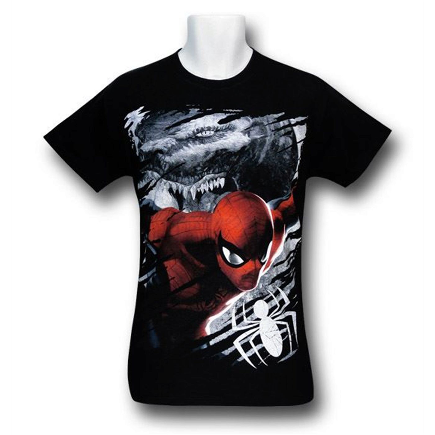 Spider-Man Ominous Lizard Sketch T-Shirt, Black