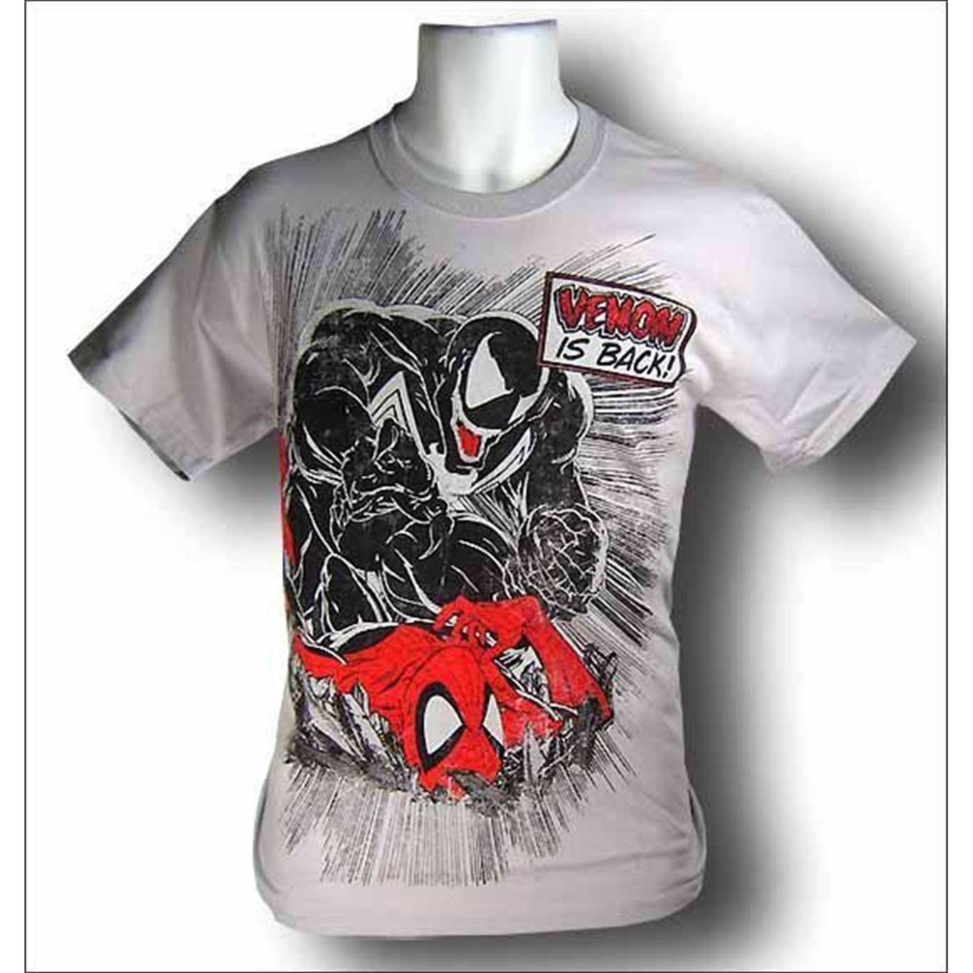 Spiderman Venom is Back Gray T-Shirt, Grey