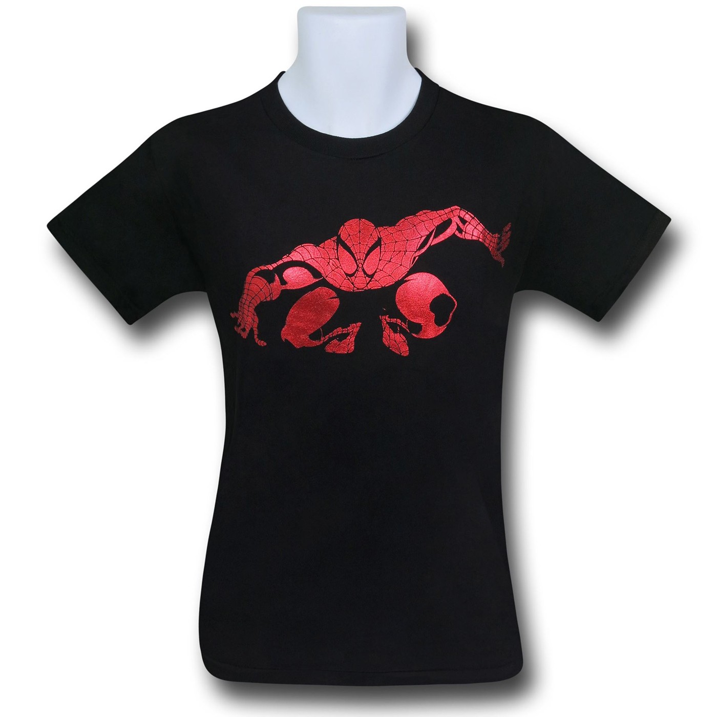 Spiderman Foil Shadow T-Shirt, Black