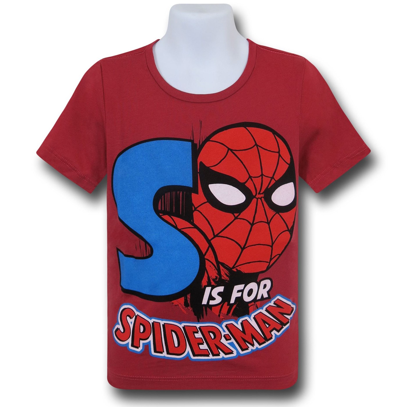 Spiderman S Is For Spiderman Kids T-Shirt, Red