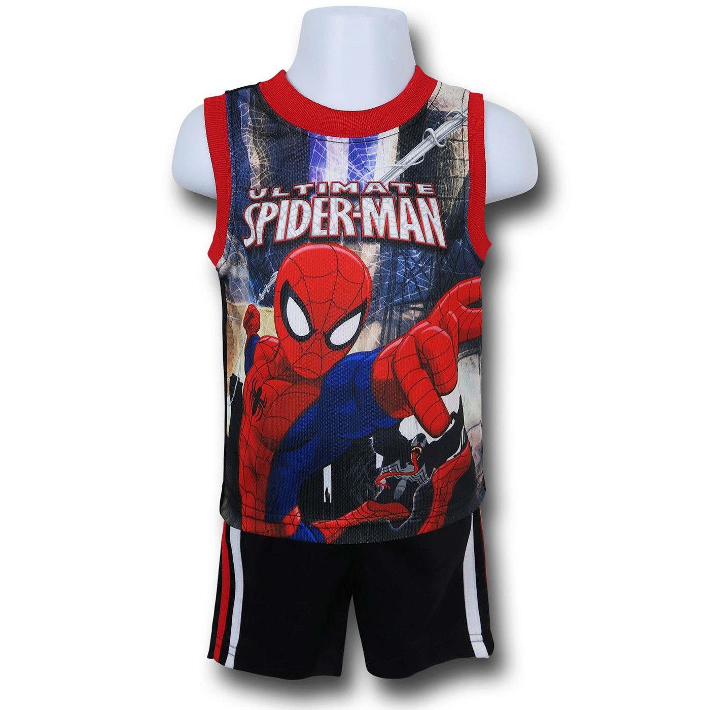 Spider-Man Kids Tank & Short Set, Black