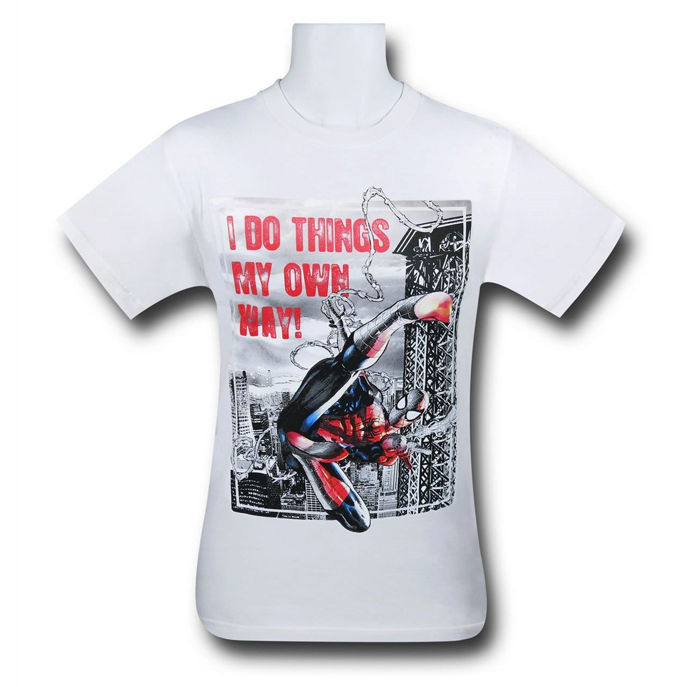Spiderman Do Things Kids T-Shirt, White