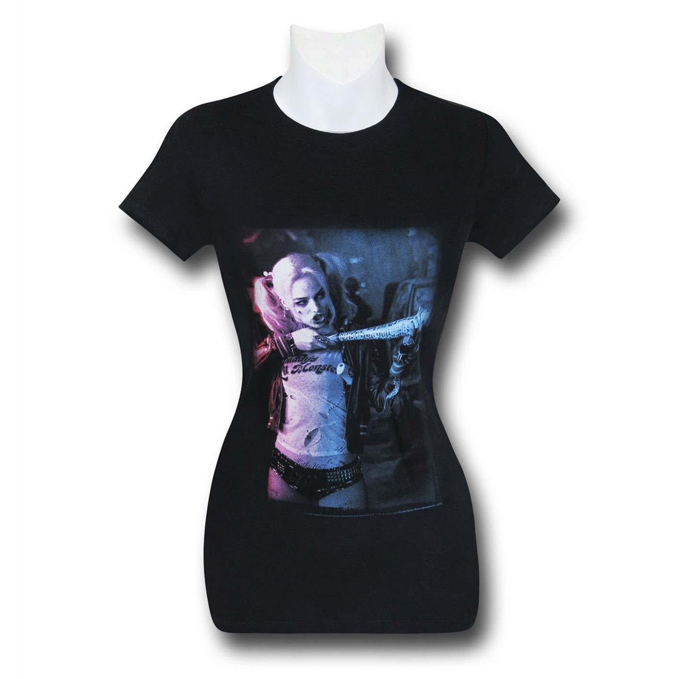 Suicide Squad Harley Quinn Bat Gun Women's T-Shirt, Black