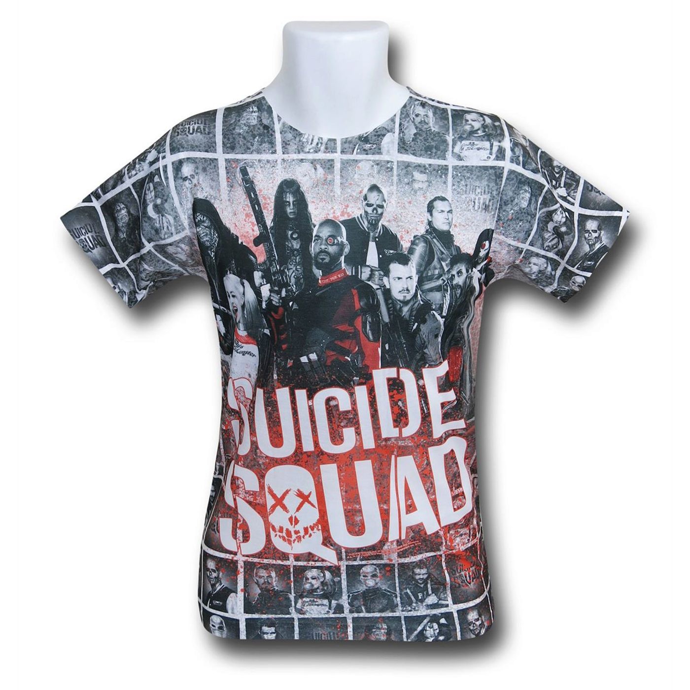 Suicide Squad Splatter Sublimated Men's T-Shirt, Black