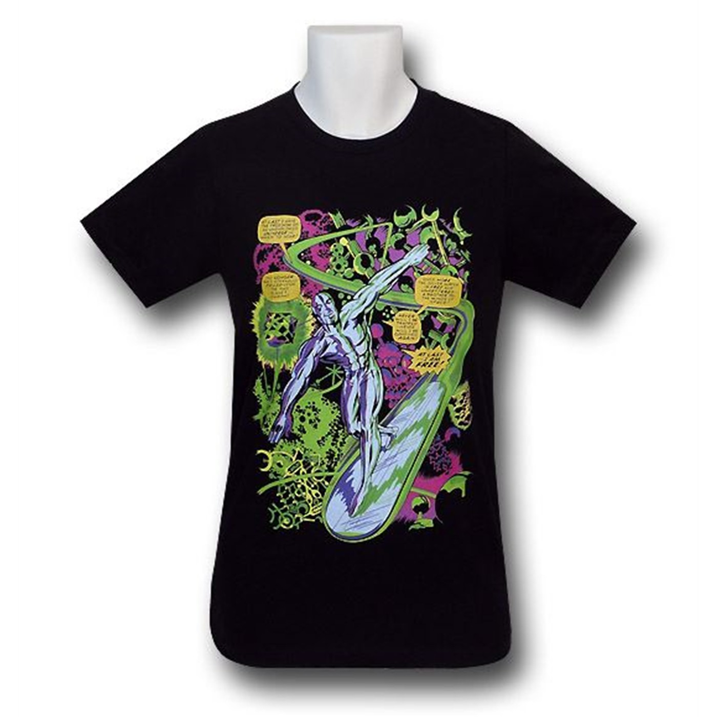 Silver Surfer Black Light 30 Single T-Shirt, Black