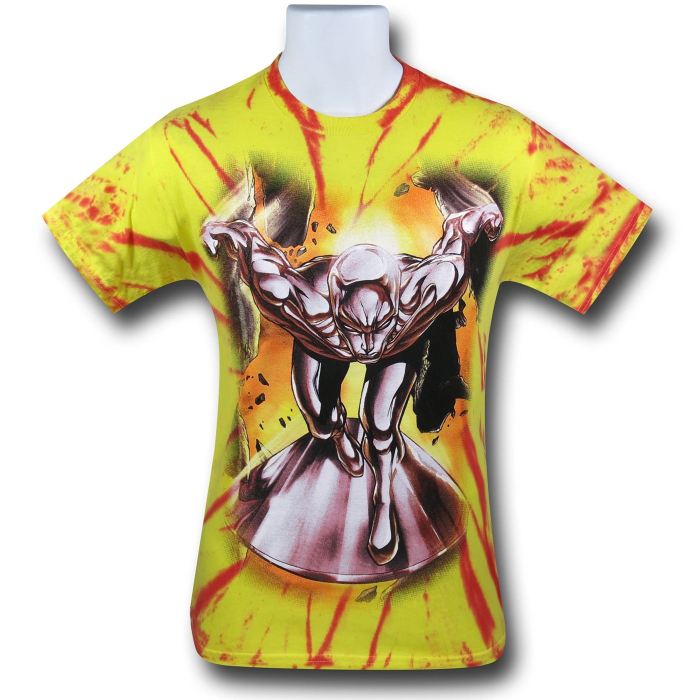 Silver Surfer Runnin' Wild Tie-Dye T-Shirt, Yellow