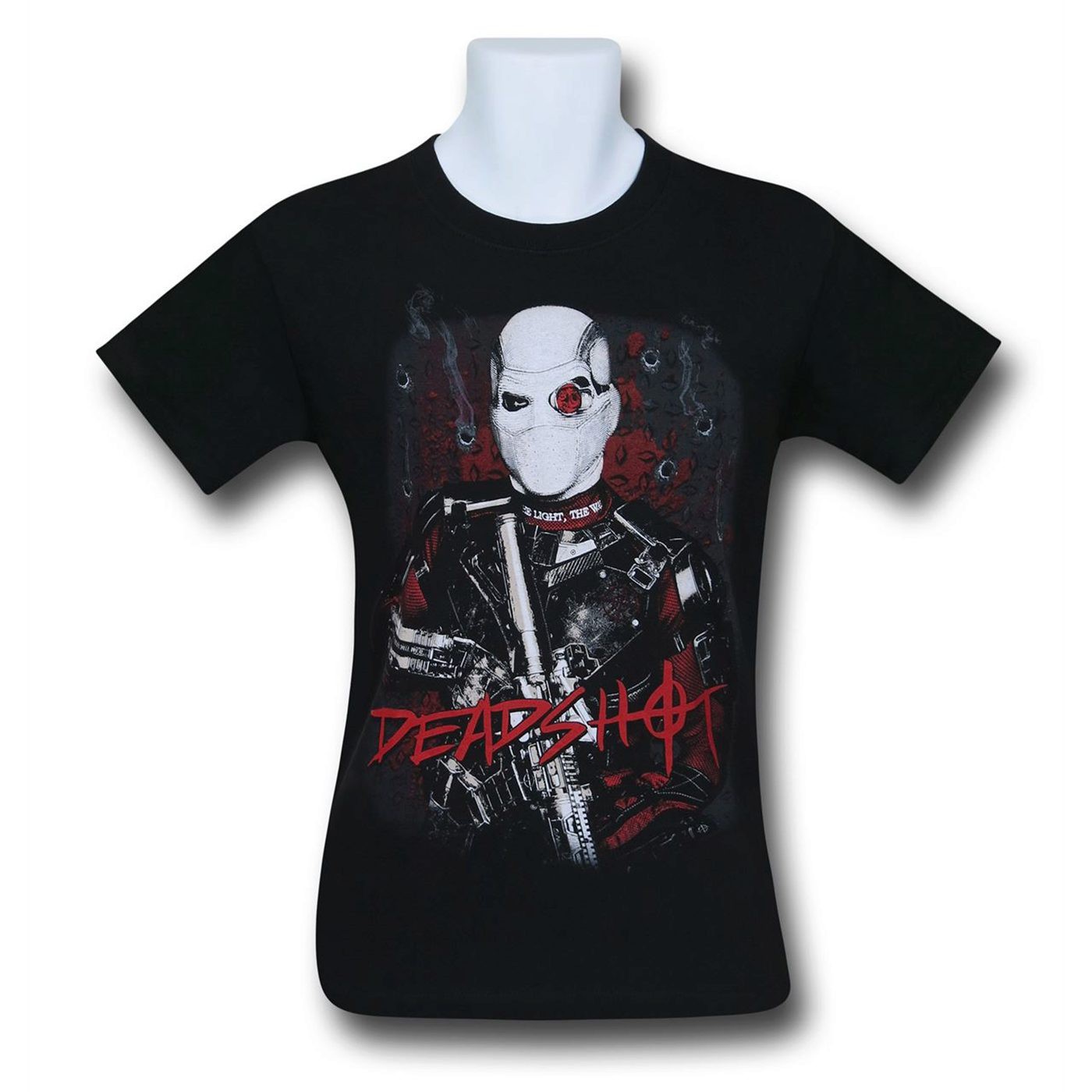 Suicide Squad Deadshot Bullet Holes Men's T-Shirt, Black