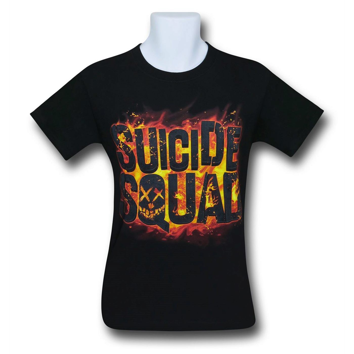 Suicide Squad Fire Logo Men's T-Shirt, Black