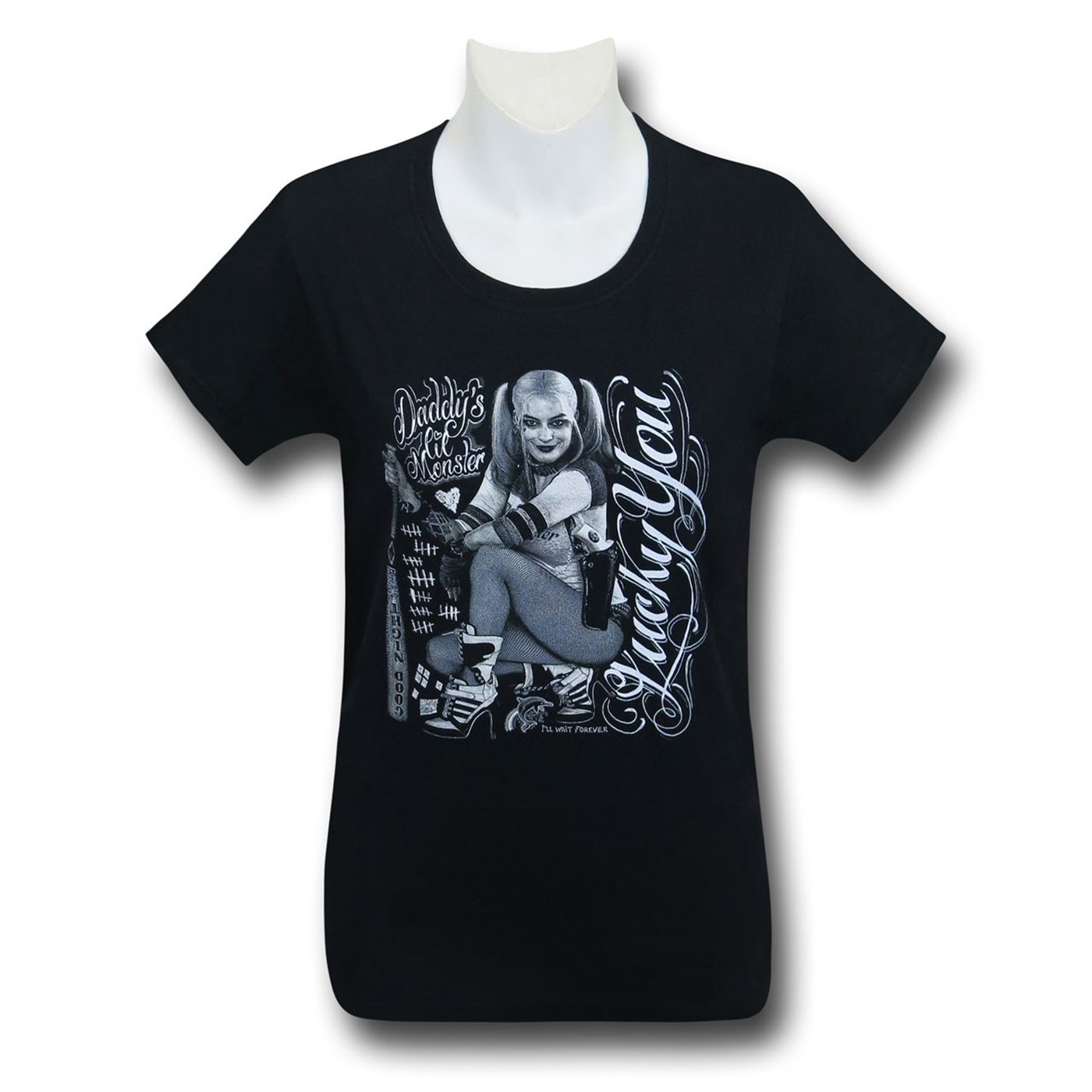 Suicide Squad Harley Quinn Lucky Women's T-Shirt, Black