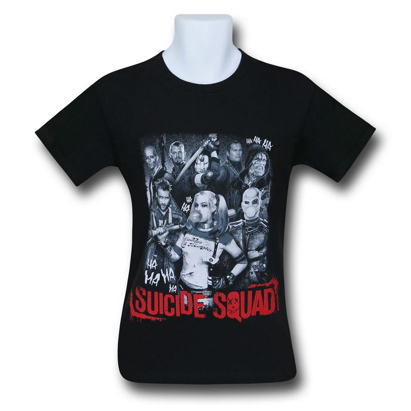 Suicide Squad Harley Quinn & Squad Men's T-Shirt, Black
