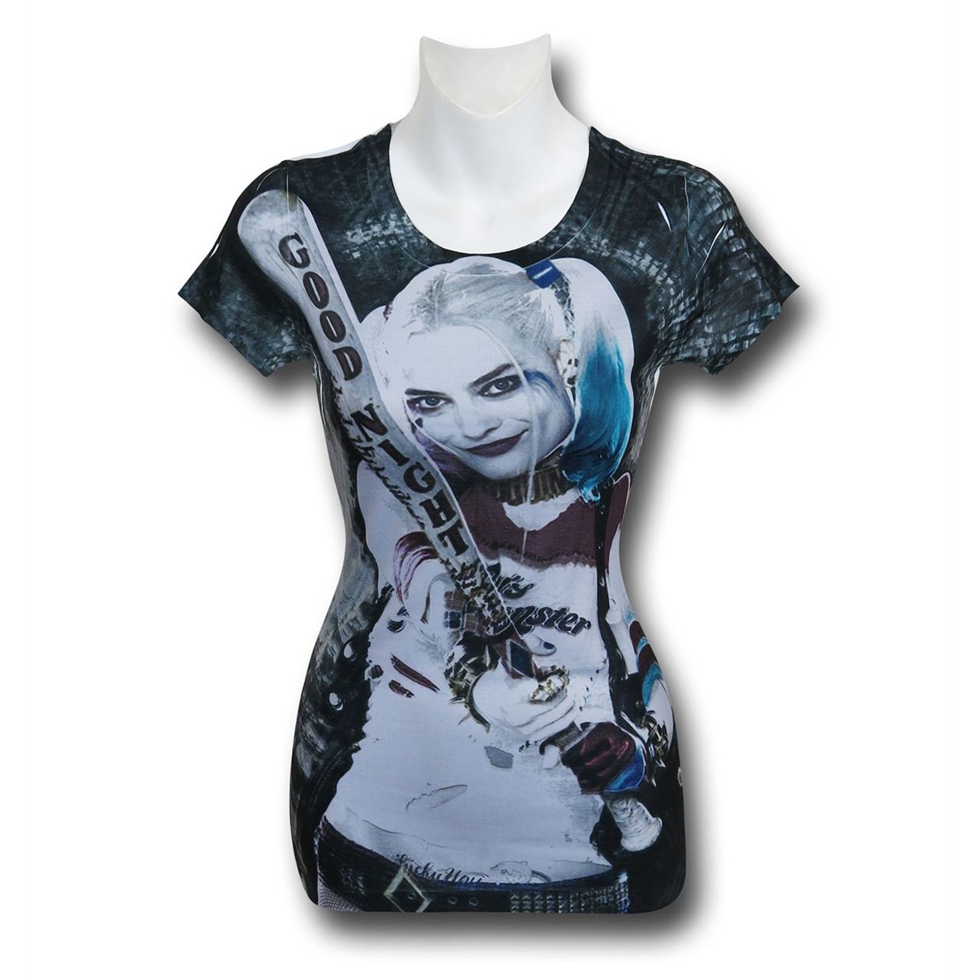 Suicide Squad Harley Quinn Sublimated Women's T-Shirt, Black
