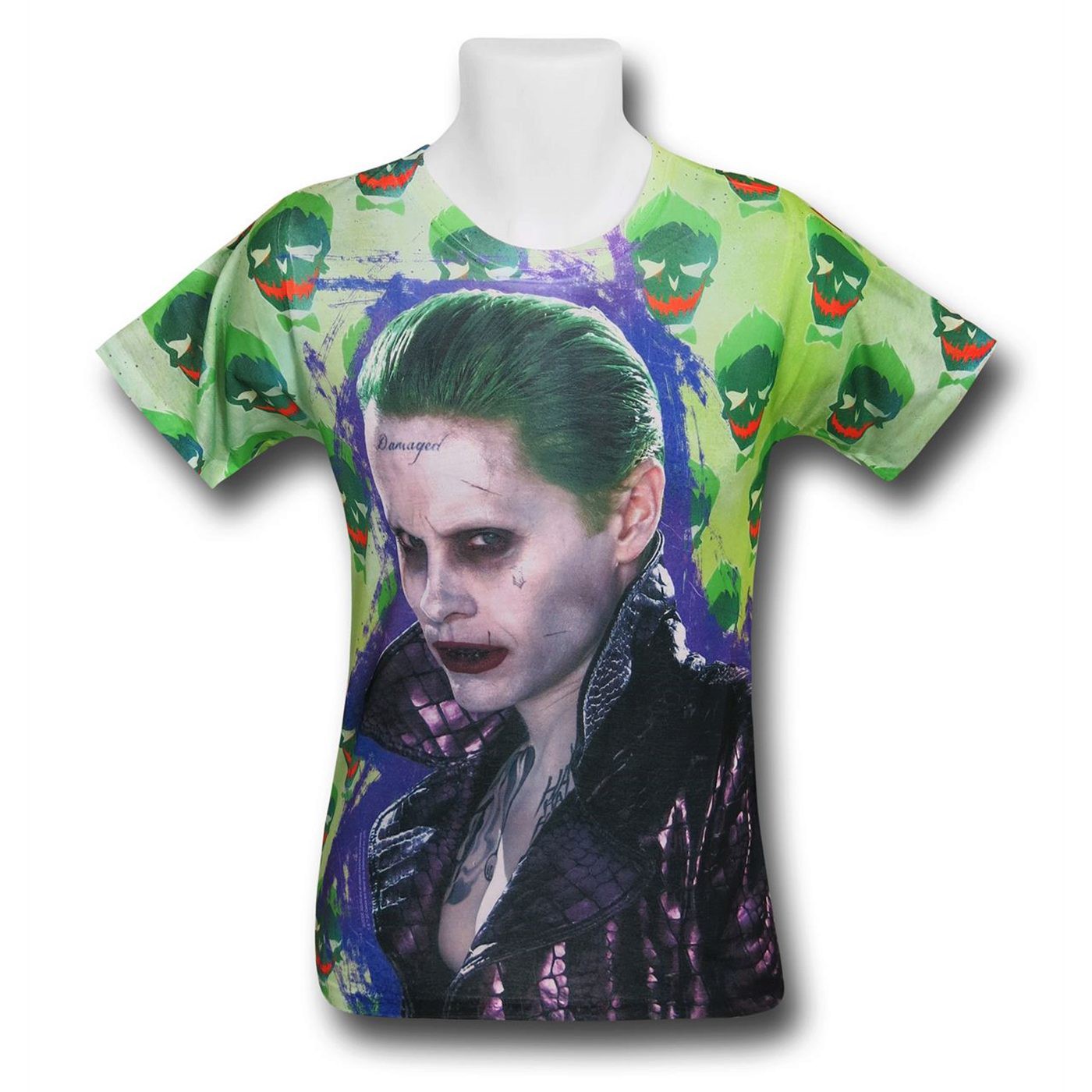Suicide Squad Joker Jacket Sublimated Men's T-Shirt, Green