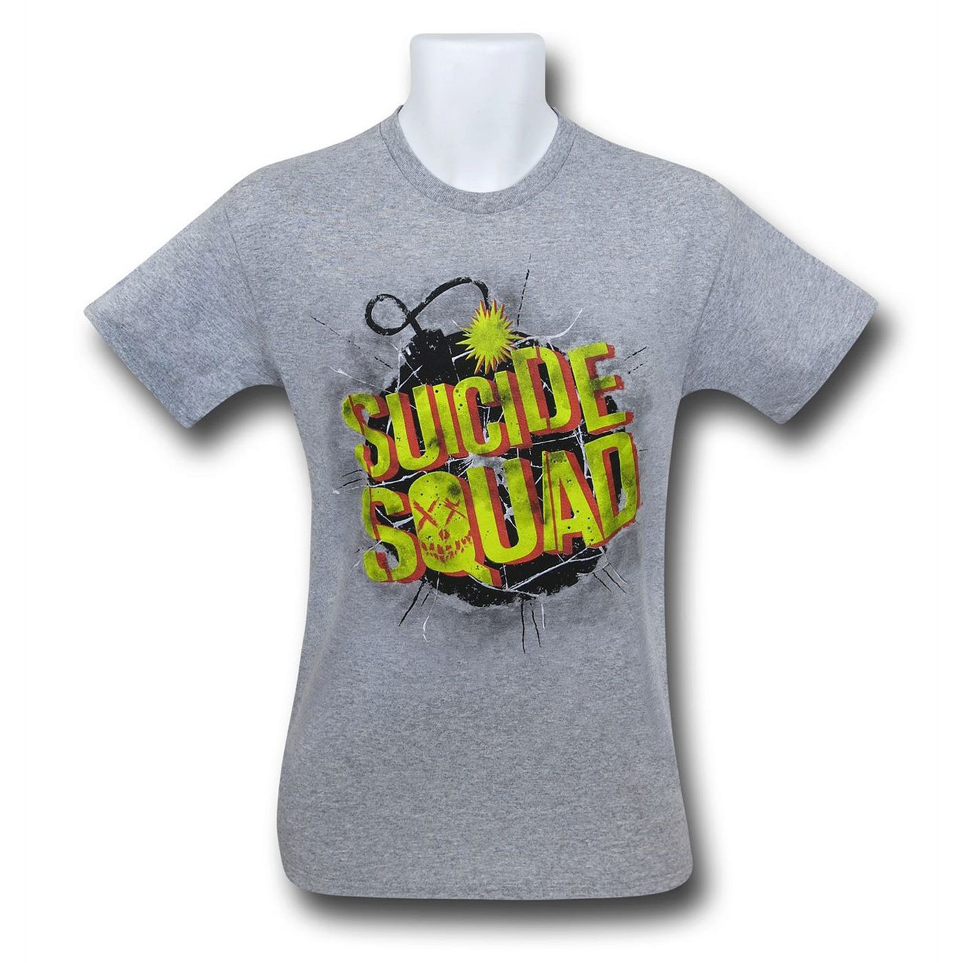 Suicide Squad Vintage Bomb Men's T-Shirt, Grey