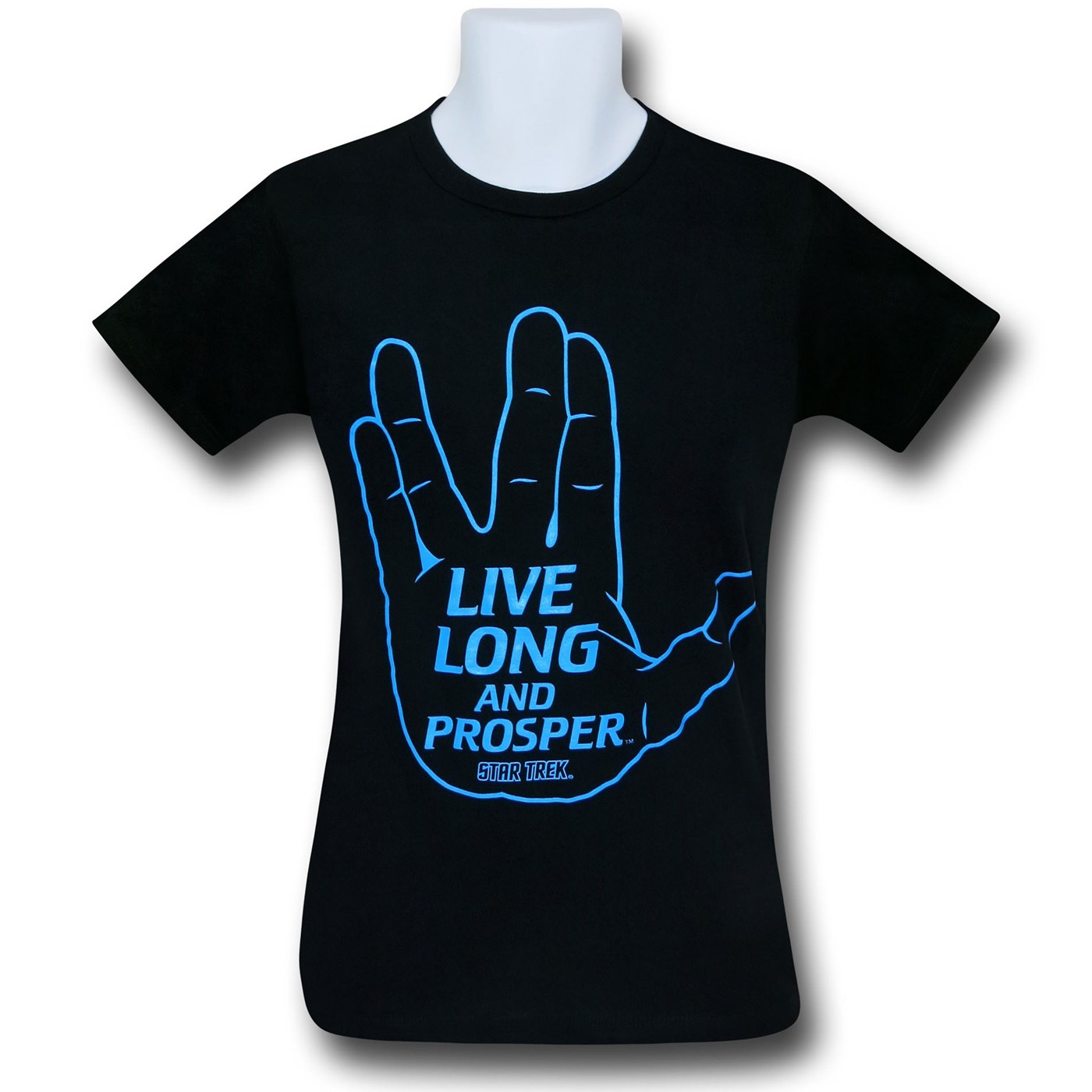 Star Trek Big Hand Live Long T-Shirt, Black