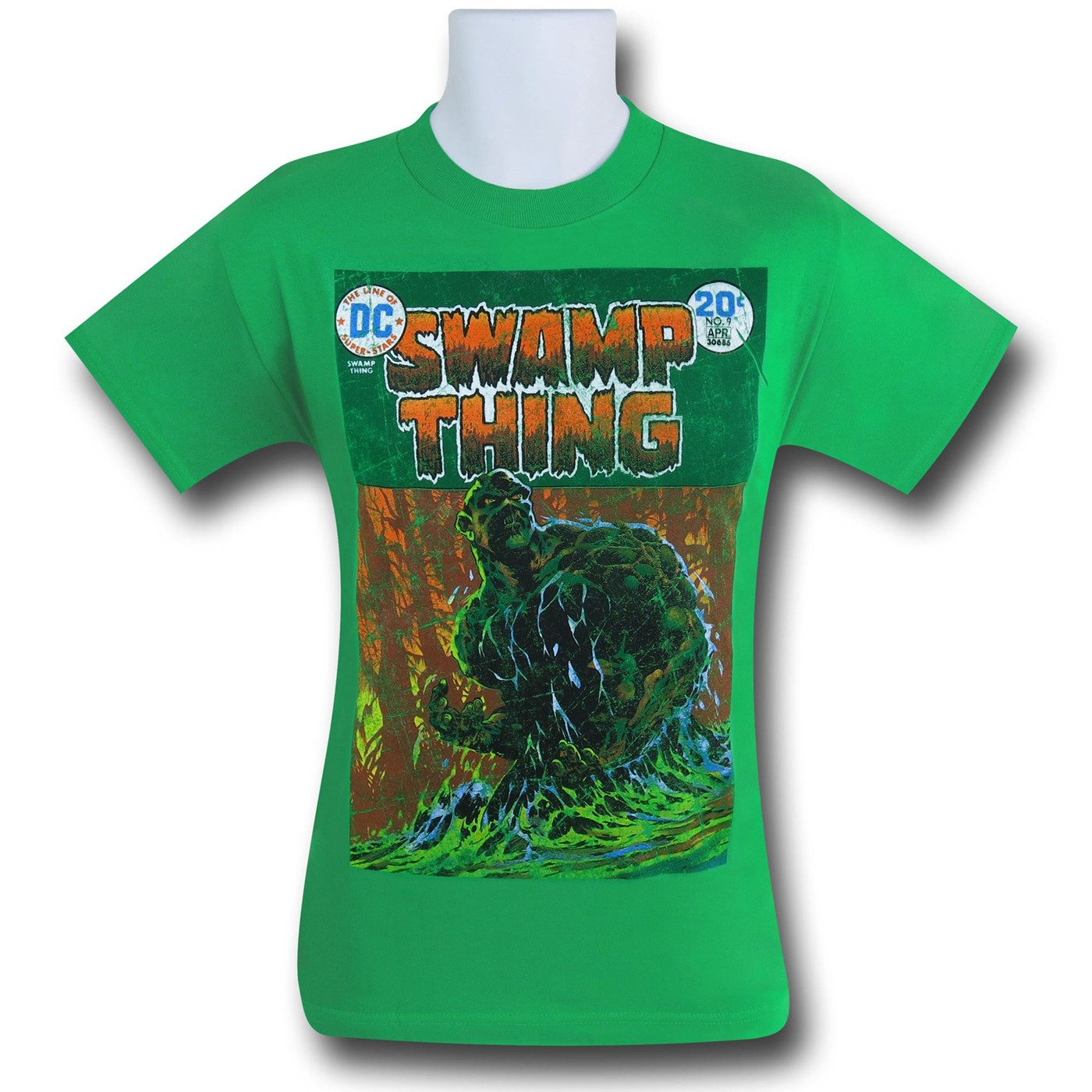 Swamp Thing Cover on Green T-Shirt, Green