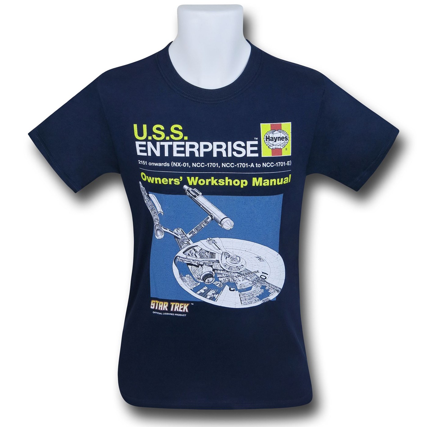Star Trek Enterprise Manual T-Shirt, Blue