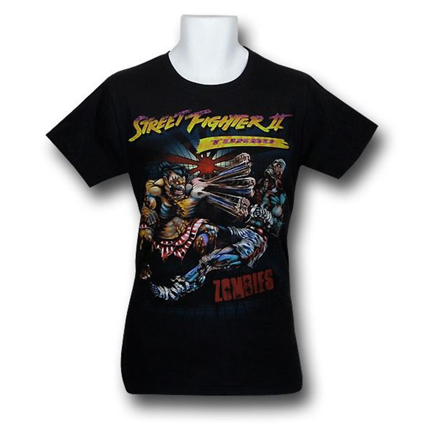 Street Fighter Turbo Rot 30 Single T-Shirt, Black