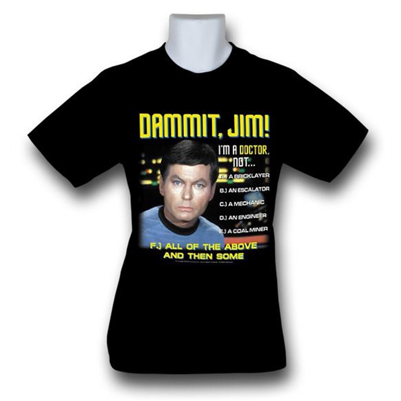 Star Trek Dammit Jim T-Shirt, Black