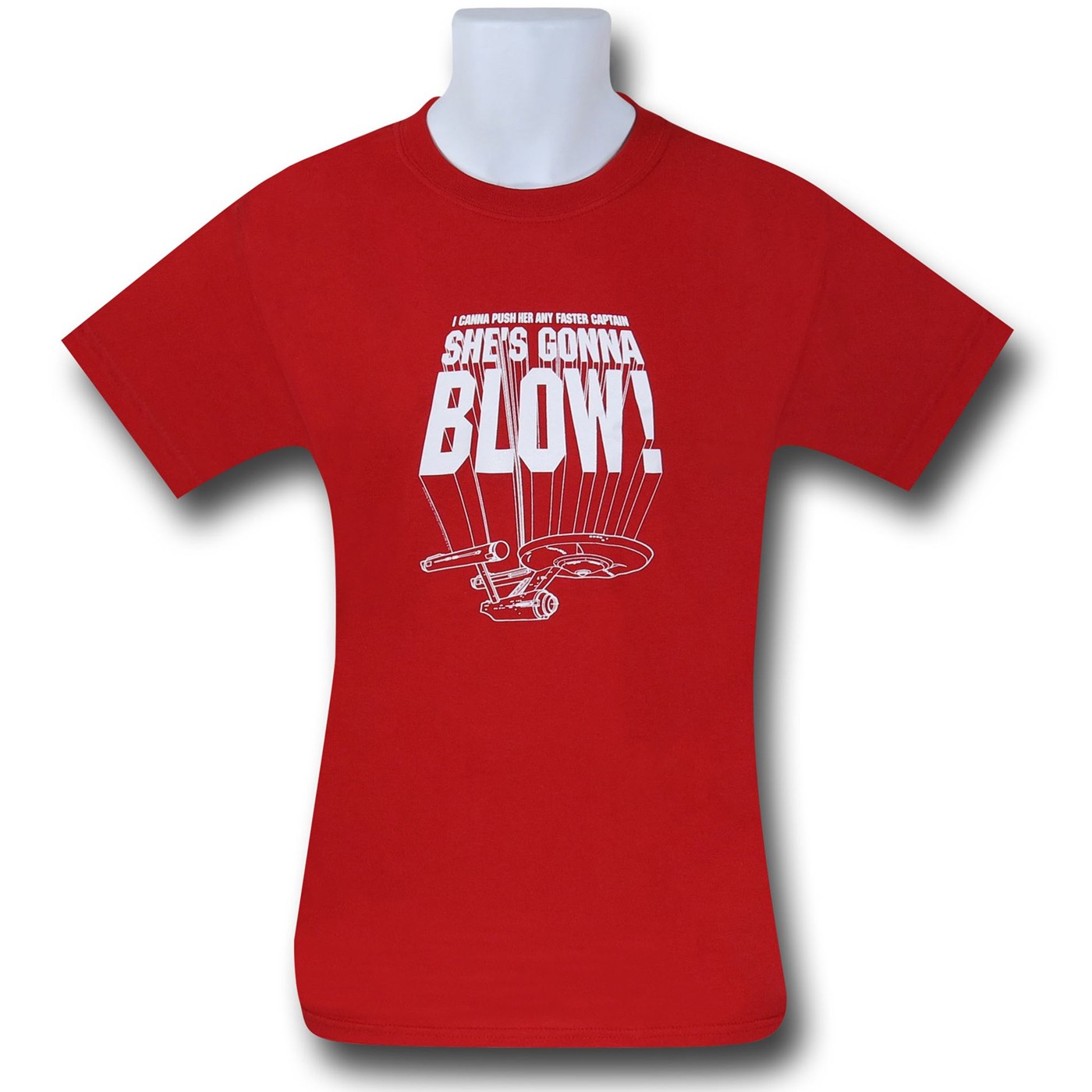 Star Trek Scotty Push T-Shirt, Red