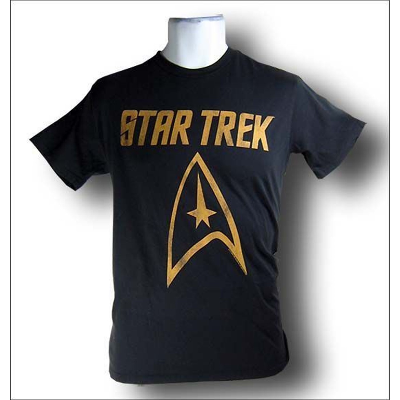 Star Trek Black Wash Command Insignia T-Shirt