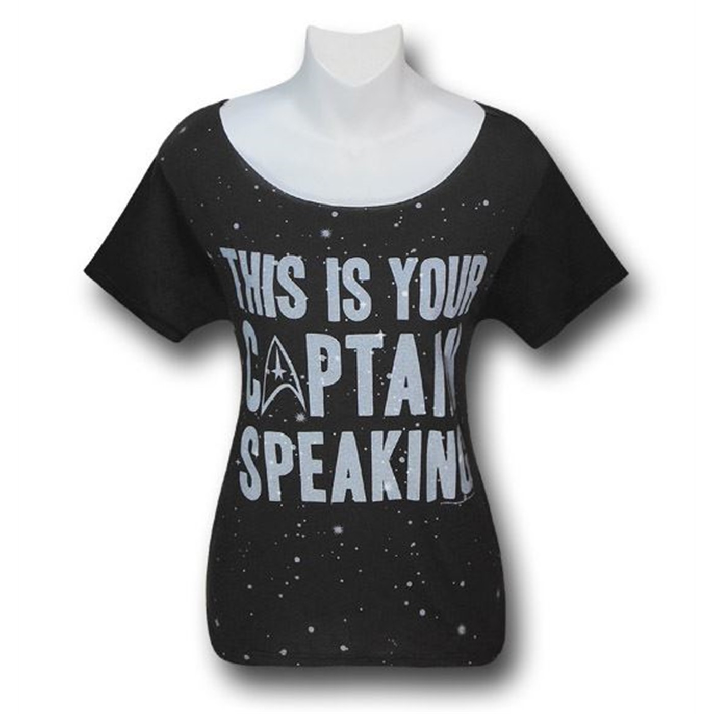 Star Trek Captain Speaking Women's T-Shirt, Grey
