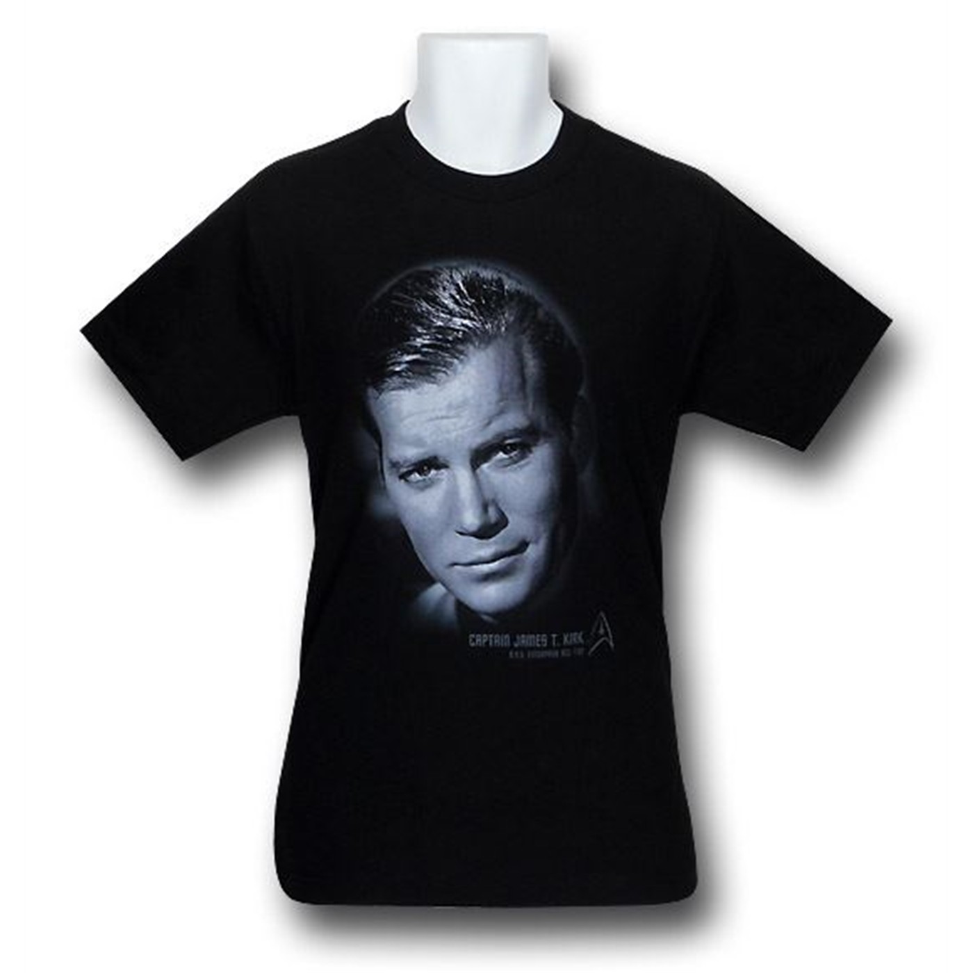Star Trek James T Kirk Close Up T-Shirt, Black