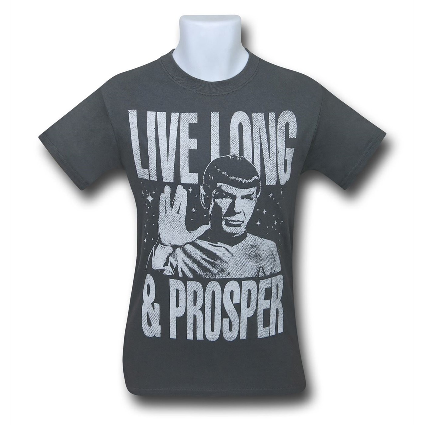 Star Trek Live Long & Prosper Grey Men's T-Shirt, Grey