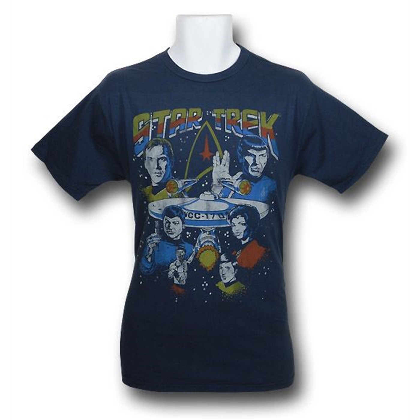 Star Trek Montage Junk Food T-Shirt, Blue