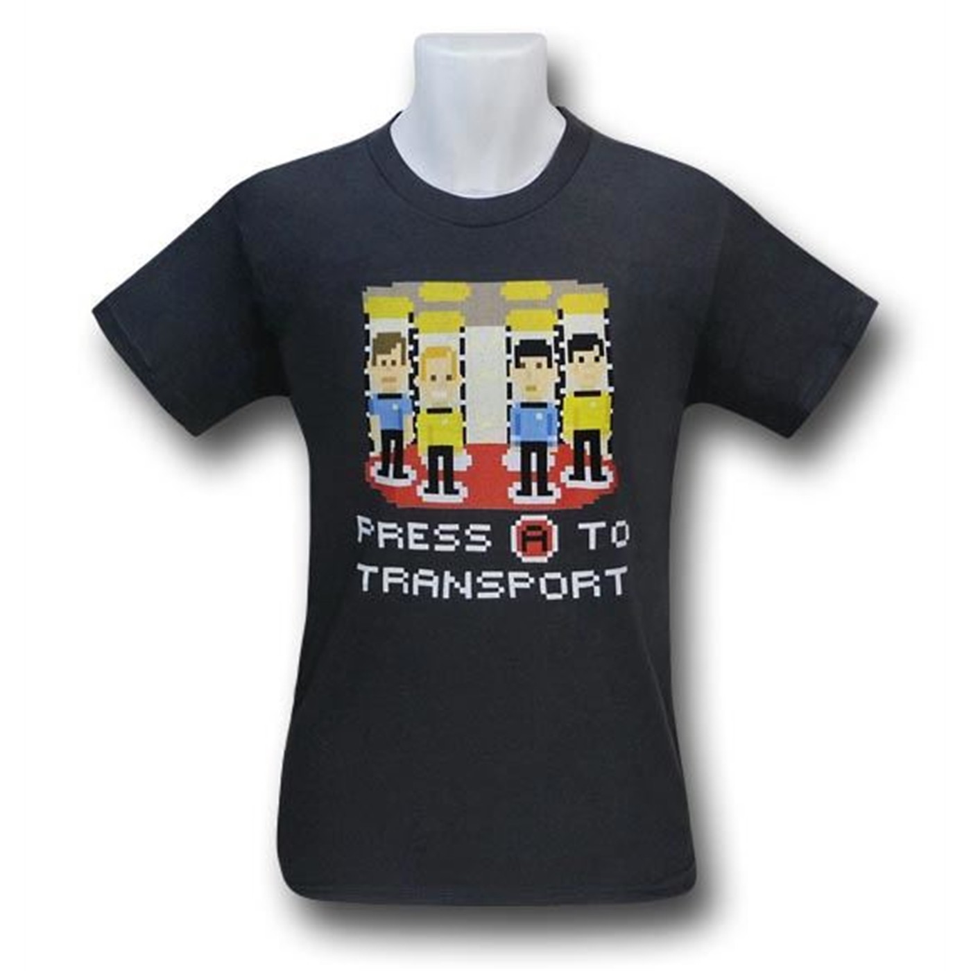 Star Trek Pixel Transport T-Shirt, Black
