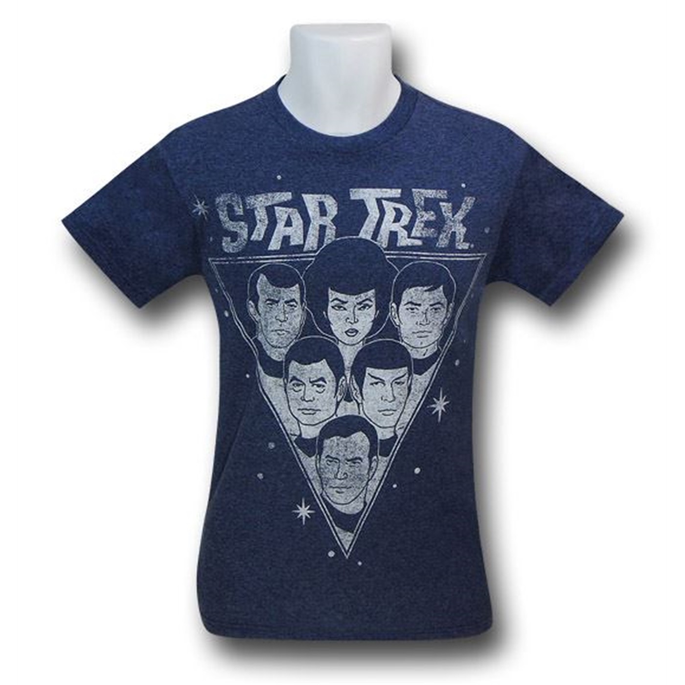 Star Trek Retro Comic Cast T-Shirt, Blue