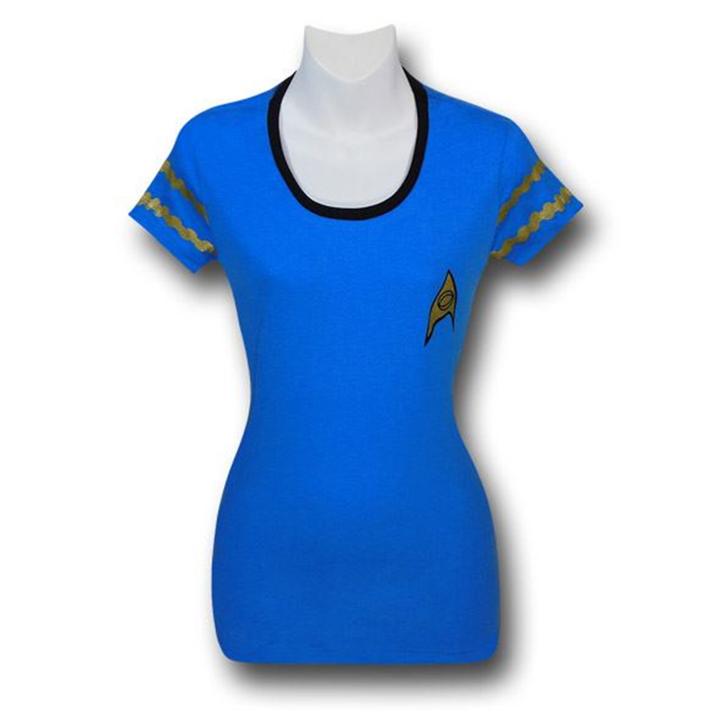 Star Trek Women's Science Uniform Ringer T-Shirt, Blue