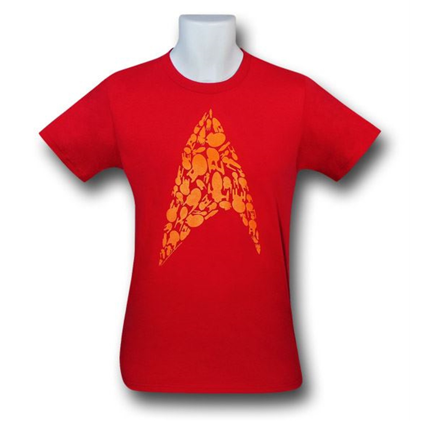 Star Trek Ships Insignia 30 Single T-Shirt, Red