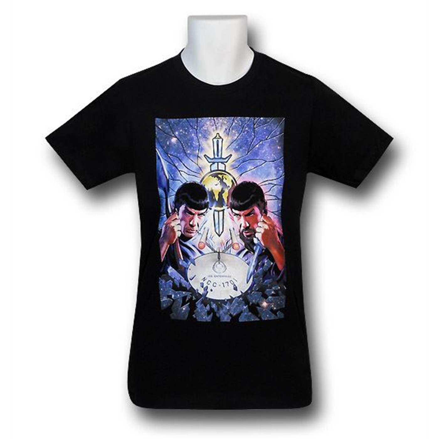 Star Trek Mirror Spock 30 Single T-Shirt, Black