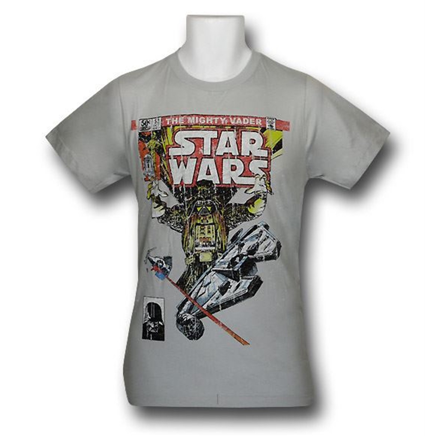 Star Wars Distressed #52 Cover 30 Single T-Shirt, Grey