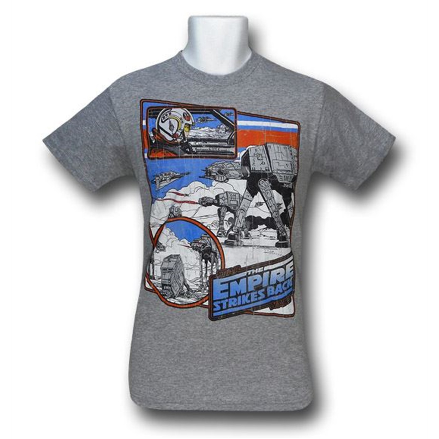Star Wars AT-AT Empire Montage T-Shirt, Grey