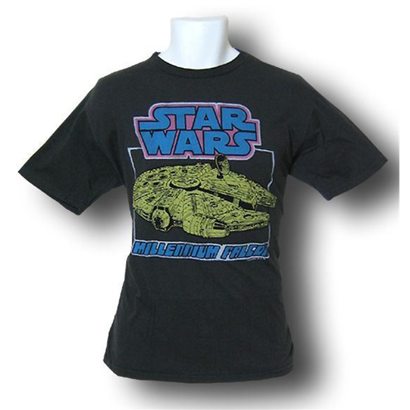 Star Wars Black Millenium Falcon Junkfood T-Shirt, Black