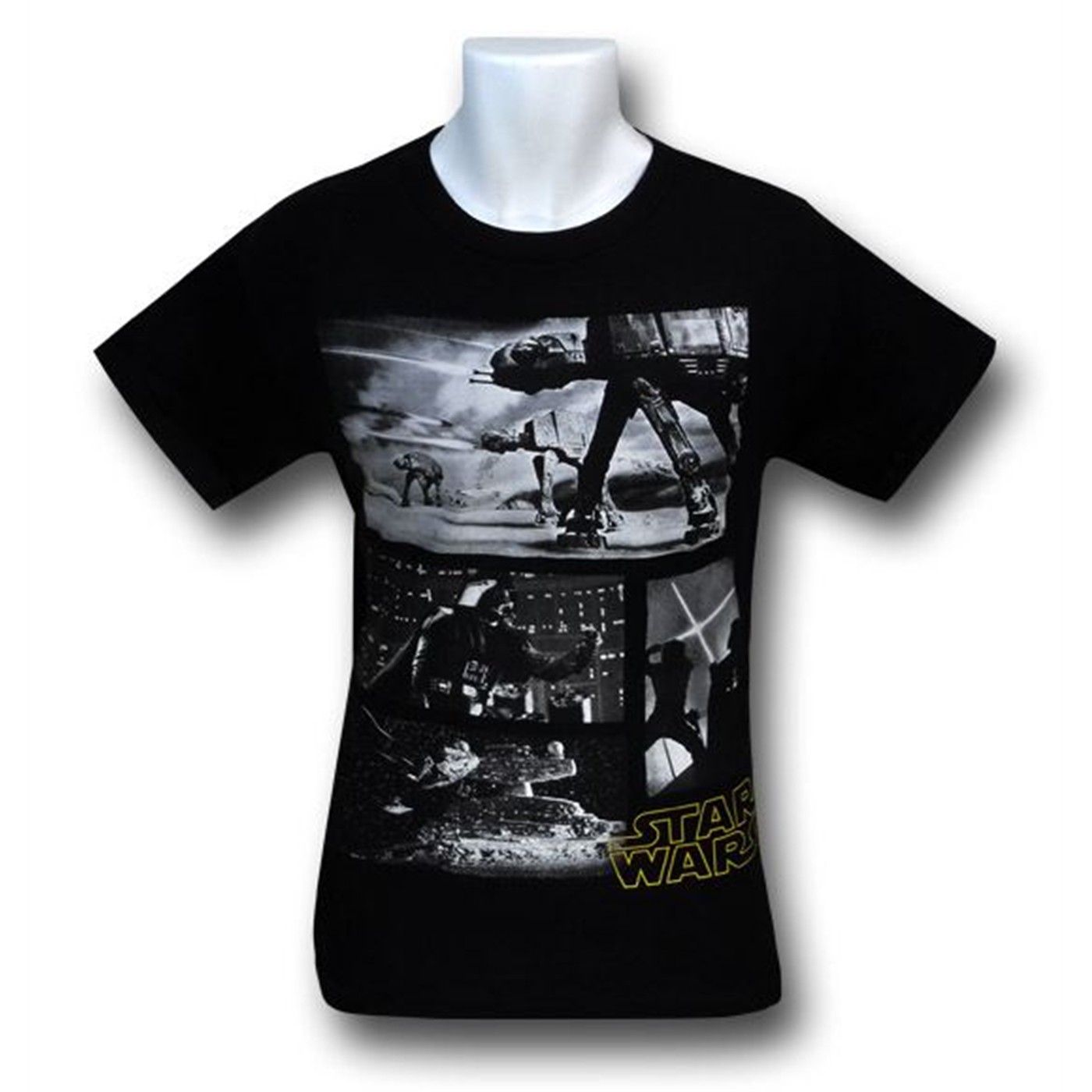 Star Wars Battle Panels Black T-Shirt, Black