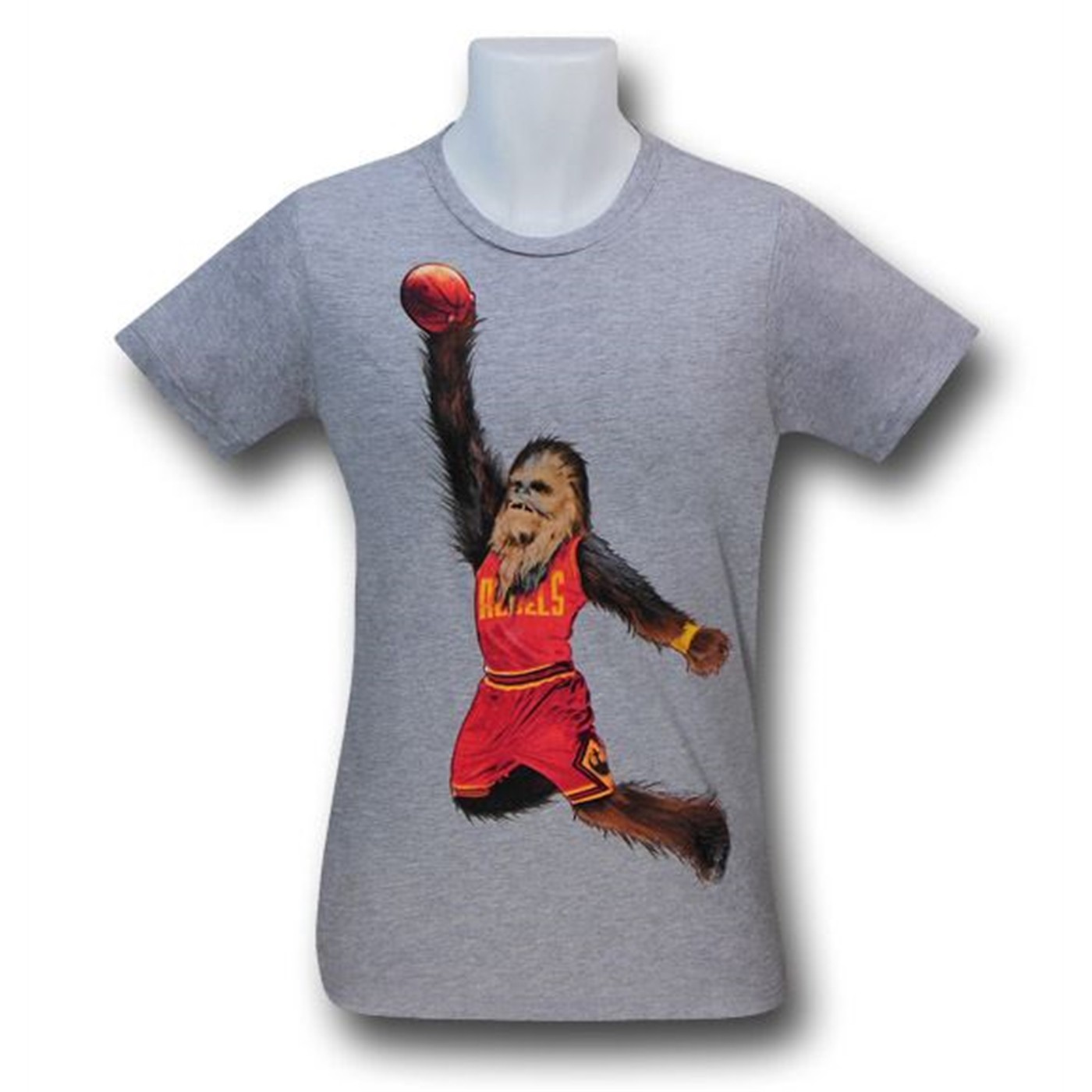 Star Wars Chewbacca Dunks 30 Single T-Shirt, Grey