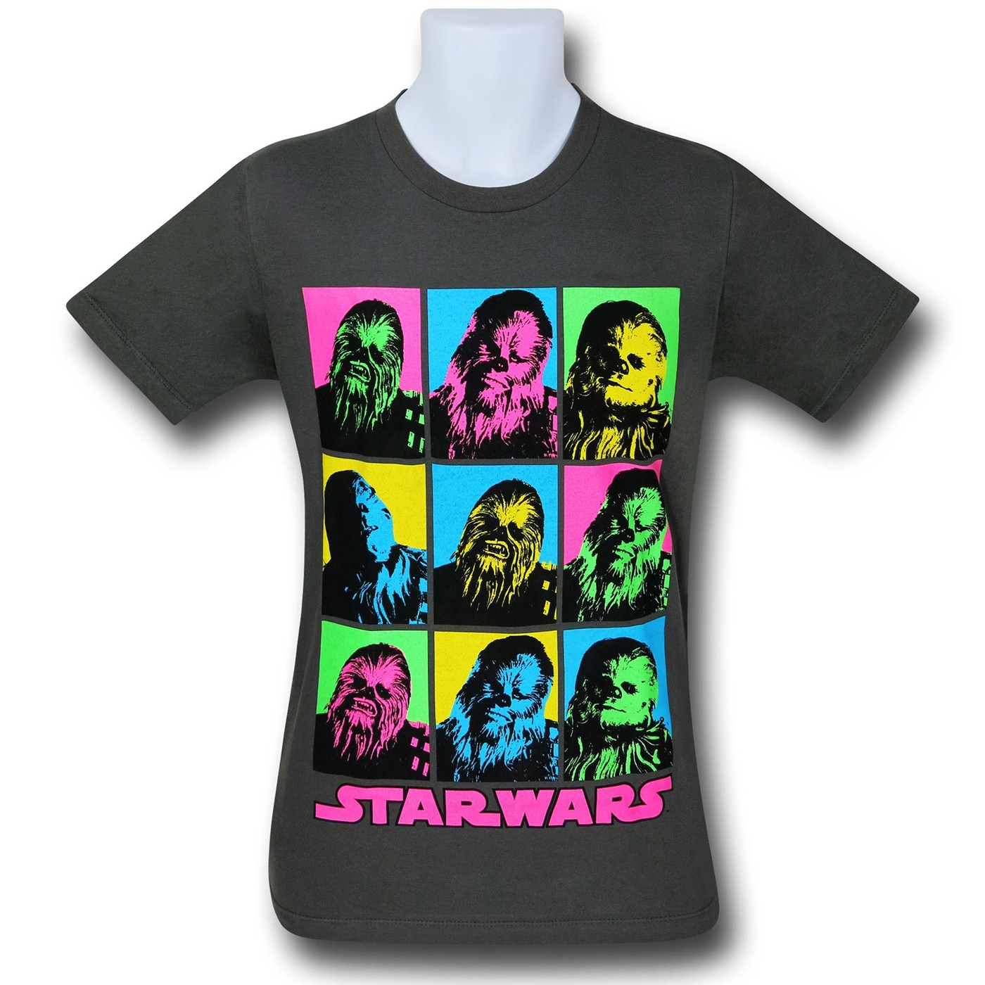 Star Wars Chewie Pop Art 30 Single T-Shirt, Grey