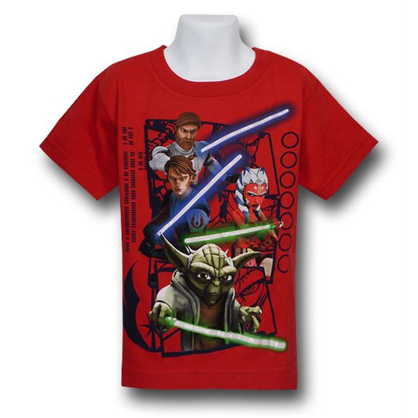 Star Wars Framed Clone Wars Kids T-Shirt, Red